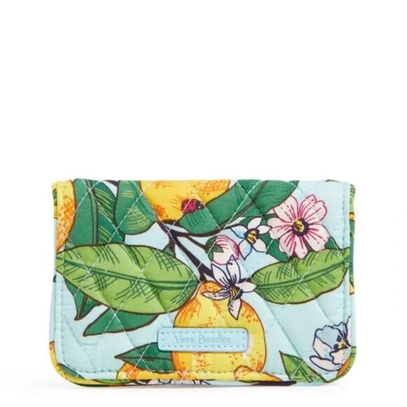 NEW Vera Bradley RFID Small Bifold Wallet Lemon Grove - Picture 1 of 10